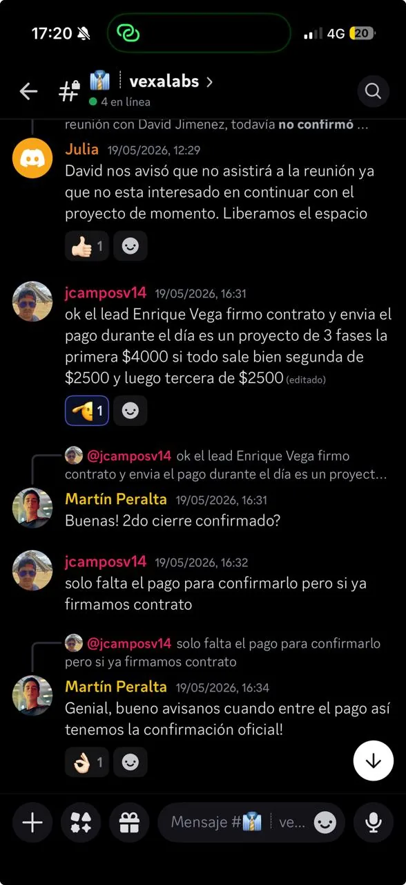 Contrato firmado, proyecto en 3 fases