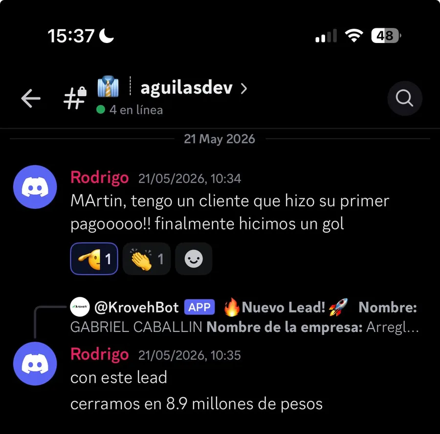 Primer pago de cliente confirmado
